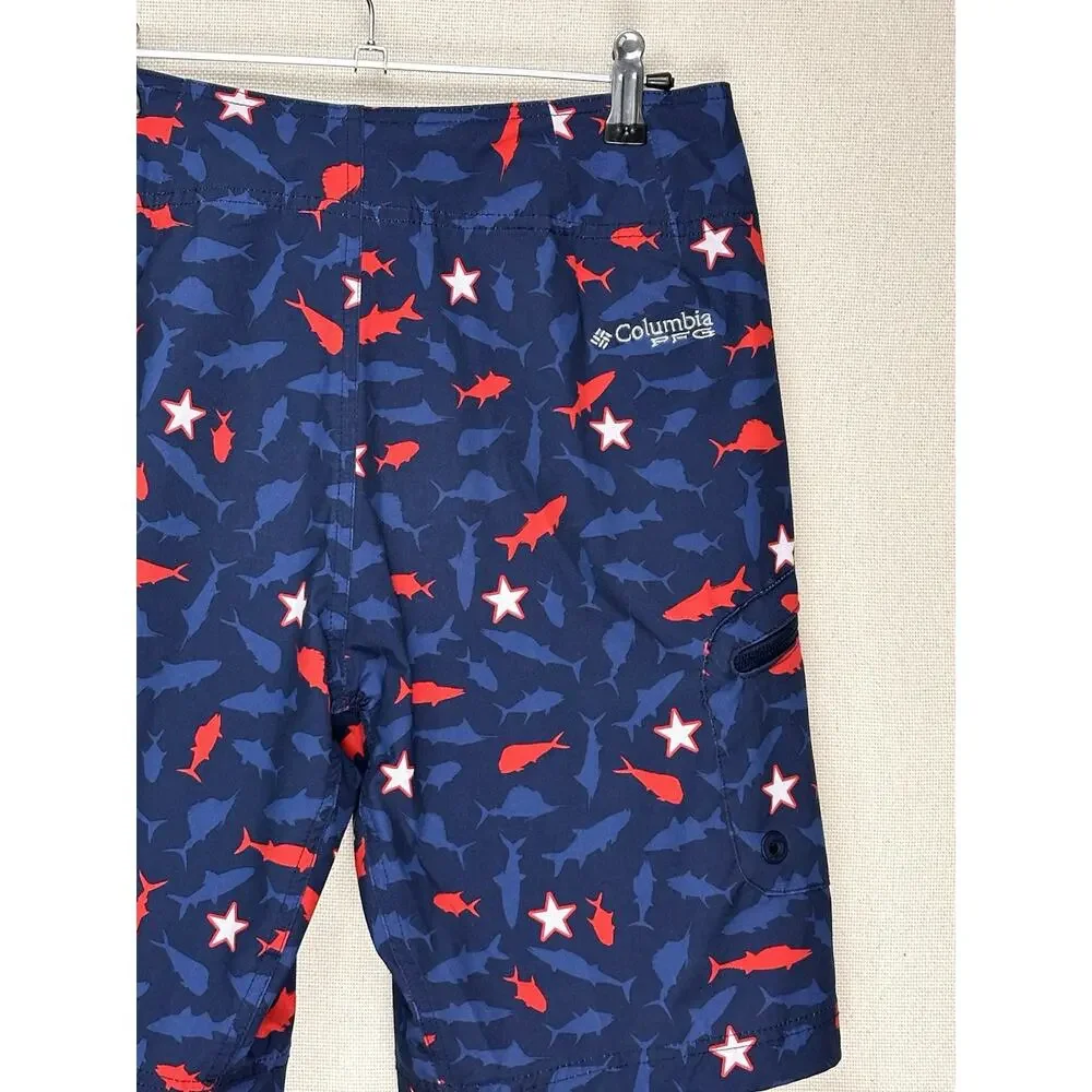 Columbia PFG Board Short Size 30‎ Gamefish Swim Trunk 9”